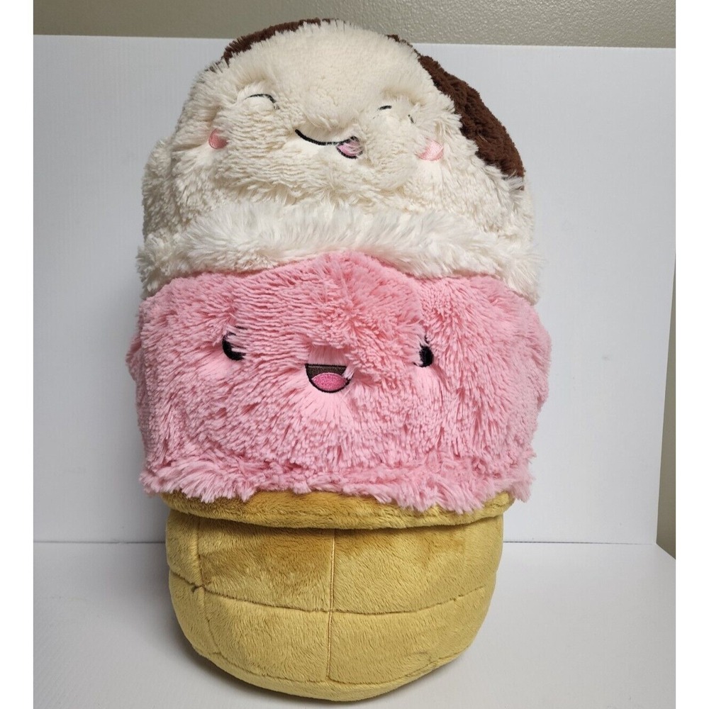 Squishable Comfort Food Ice Cream Cone 15" Plush Stuffed Toy‎ Double Scoop